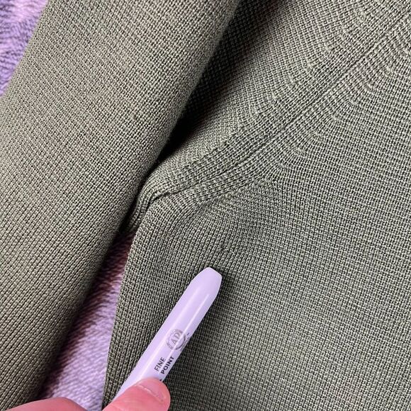 Vtg 60's St. Andrews 100% Pure Zephyr Wool Knitted Cardigan Skirt Set Green 16 - Picture 4 of 15